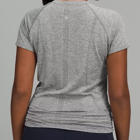 lululemon athletica Gray Short Sleeve run swiftly Tee - Picture 1 of 8